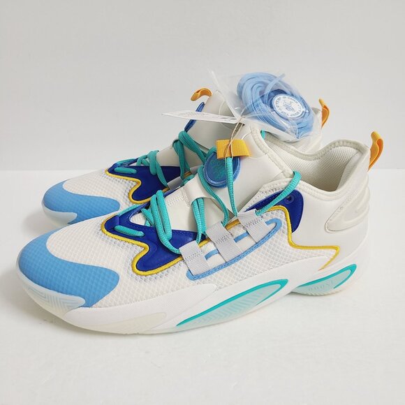 NEW Adidas BYW Select SMU Basketball Shoes IF4285 Size 12 Cream White Burst Blue main image 8
